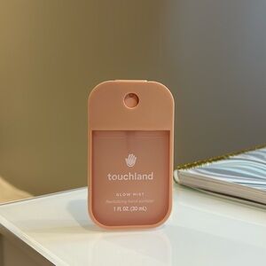 Touch land glow mist hand sanitizer in the scent rosewater